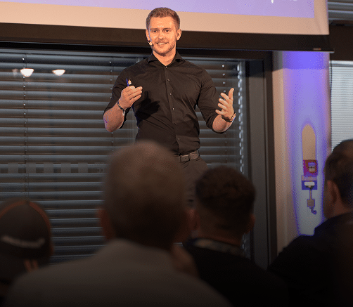 Auch beim Founder Summit hat Jonas Eisert Menschen begeistert!